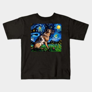 German Shepherd Night 3 Kids T-Shirt